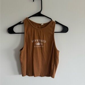 Sunkissed Coconut Brown Tank Top